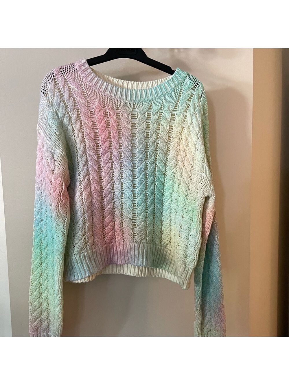 LINE Cotton Rainbow Sweater XS - Ombre Pink